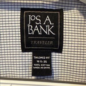 Jos. A. Bank Navy Checkered Tailored Shirt